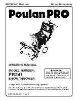 Предварительный просмотр 1 страницы Poulan Pro PR240 Owner'S Manual