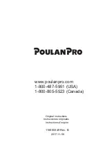 Preview for 20 page of Poulan Pro PR275Ci Operator'S Manual