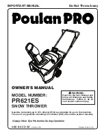 Preview for 1 page of Poulan Pro PR621ES Owner'S Manual