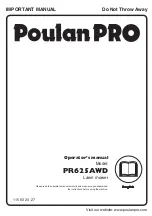 Poulan Pro PR625AWD Operator'S Manual preview