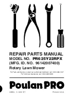 Предварительный просмотр 1 страницы Poulan Pro PR625Y22RPX Repair Parts Manual