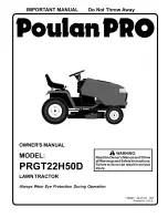 Poulan Pro PRGT22H50D Owner'S Manual preview