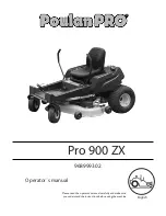 Preview for 1 page of Poulan Pro Pro 900 ZX Operator'S Manual