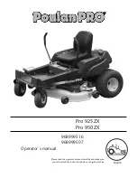 Poulan Pro Pro 925 ZX, Pro 950 ZX Operator'S Manual preview