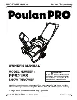 Предварительный просмотр 1 страницы Poulan Pro Pro PP521ES Owner'S Manual