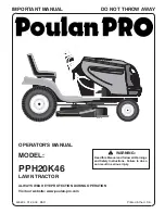 Preview for 1 page of Poulan Pro Pro PPH20K46 Operator'S Manual