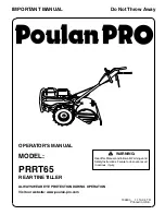 Poulan Pro PRRT65 Operator'S Manual preview