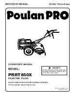 Предварительный просмотр 1 страницы Poulan Pro PRRT850X Operator'S Manual