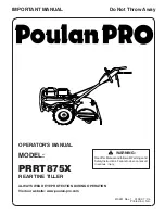 Poulan Pro PRRT875X Operator'S Manual preview