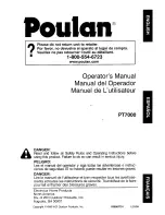 Poulan Pro PT7000 Operator'S Manual предпросмотр