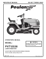 Preview for 1 page of Poulan Pro XT 431147 Operator'S Manual