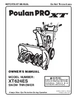 Предварительный просмотр 1 страницы Poulan Pro XT 437316 Owner'S Manual