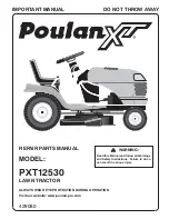 Предварительный просмотр 1 страницы Poulan Pro XT 96046000800 Parts Manual