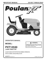 Poulan Pro XT PXT12530 Operator'S Manual предпросмотр