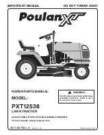 Poulan Pro XT PXT12538 Repair Parts Manual preview