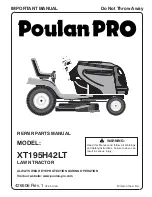 Preview for 1 page of Poulan Pro XT195H42LT Repair Parts Manual