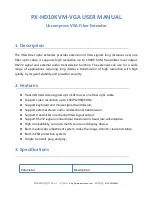 Preview for 1 page of PourXuan PX-HD10KVM-VGA User Manual