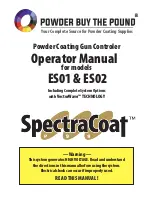 Powder Buy The Pound SpectraCoat ES01 Operator'S Manual preview