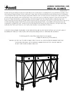 Предварительный просмотр 1 страницы Powell 233-695T2 Assembly Instructions