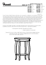 Предварительный просмотр 1 страницы Powell 879-351 Assembly Instructions