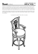 Powell 987-481 Assembly Instructions предпросмотр