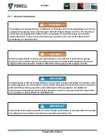 Предварительный просмотр 6 страницы Powell PV 38 IB-51807 Manual