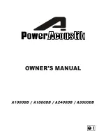 Power Acoustik A1000DB Owner'S Manual предпросмотр