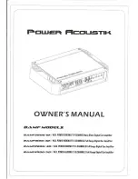 Power Acoustik BAMF2600/1D Owner'S Manual предпросмотр