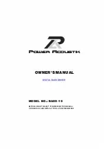 Предварительный просмотр 1 страницы Power Acoustik BASS-10 Owner'S Manual