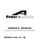 Preview for 1 page of Power Acoustik C 1b Owner'S Manual