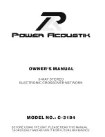 Preview for 1 page of Power Acoustik C-3184 Owner'S Manual