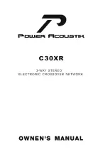 Предварительный просмотр 1 страницы Power Acoustik C30XR Owner'S Manual