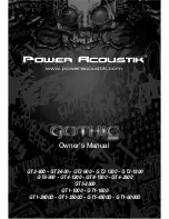 Предварительный просмотр 1 страницы Power Acoustik Gothic GT1-1000 Owner'S Manual