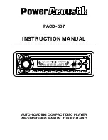 Предварительный просмотр 1 страницы Power Acoustik PACD-507 Instruction Manual