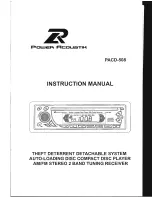 Предварительный просмотр 1 страницы Power Acoustik PACD-508 Instruction Manual