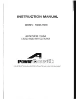 Power Acoustik PACD-703C Instruction Manual preview