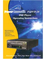 Предварительный просмотр 1 страницы Power Acoustik PADVD-20 Operating Instructions Manual