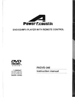 Power Acoustik PADVD-240 Instruction Manual preview