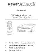 Power Acoustik PADVD-340 Owner'S Manual preview