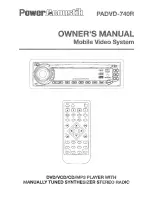 Preview for 1 page of Power Acoustik PADVD-740R Owner'S Manual