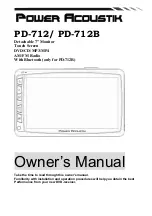 Предварительный просмотр 1 страницы Power Acoustik PD-712 Owner'S Manual