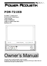 Power Acoustik PDN-721HB Owner'S Manual preview