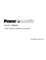 Preview for 1 page of Power Acoustik PEQ-81S Owner'S Manual