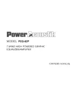 Power Acoustik PEQ-82P Owner'S Manual preview