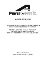 Power Acoustik PEQ-86BC Owner'S Manual preview