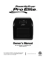 Power AirFryer Pro Elite TXG-DT10L Owner'S Manual preview