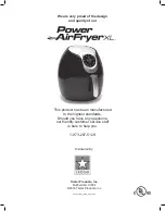 Предварительный просмотр 20 страницы Power AirFryer XL AF-240 Owner'S Manual