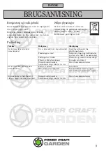 Preview for 5 page of Power Craft Garden 71999 Instruction Manual