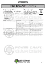 Preview for 8 page of Power Craft Garden 71999 Instruction Manual