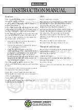 Preview for 16 page of Power Craft Garden 71999 Instruction Manual